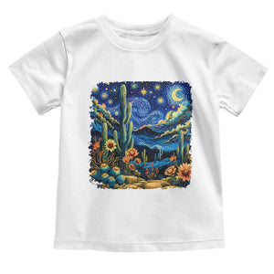 Desert Night Cactus Starry Night Arizona Stars Sky Nature Lover Gift Toddler T Shirt