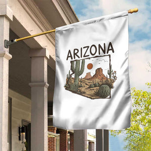 Arizona State Map Desert Landscape Cactus Southwest Garden Flag