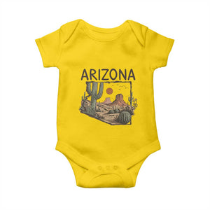 Arizona State Map Desert Landscape Cactus Southwest Baby Onesie