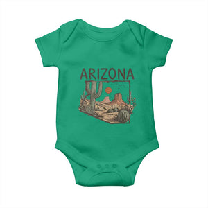 Arizona State Map Desert Landscape Cactus Southwest Baby Onesie