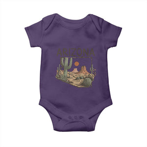 Arizona State Map Desert Landscape Cactus Southwest Baby Onesie