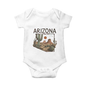 Arizona State Map Desert Landscape Cactus Southwest Baby Onesie