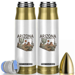 Arizona State Map Desert Landscape Cactus Southwest Bullet Tumbler TS14 White Print Your Wear