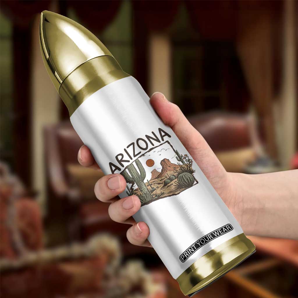 Arizona State Map Desert Landscape Cactus Southwest Bullet Tumbler TS14 Print Your Wear
