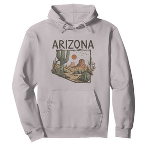 Arizona State Map Desert Landscape Cactus Southwest Hoodie