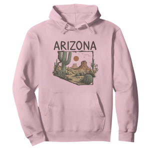 Arizona State Map Desert Landscape Cactus Southwest Hoodie