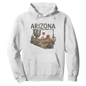 Arizona State Map Desert Landscape Cactus Southwest Hoodie