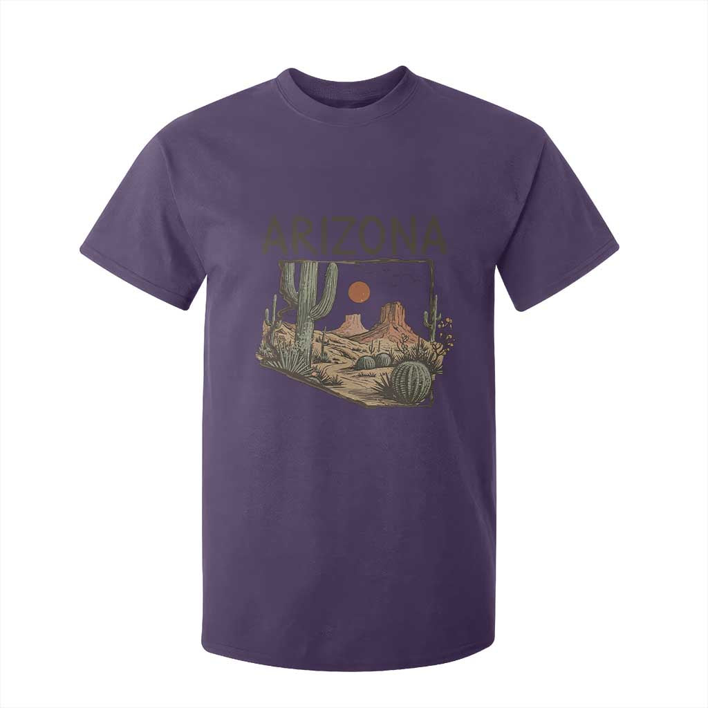 Arizona State Map Desert Landscape Cactus Southwest T Shirt For Kid