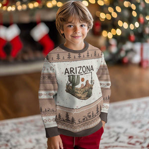 Arizona State Map Desert Landscape Cactus Southwest Ugly Christmas Sweater