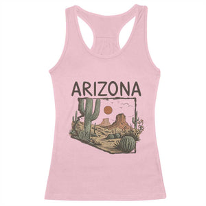 Arizona State Map Desert Landscape Cactus Southwest Racerback Tank Top