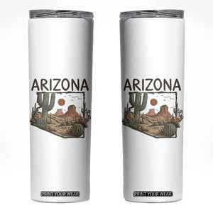 Arizona State Map Desert Landscape Cactus Southwest Skinny Tumbler