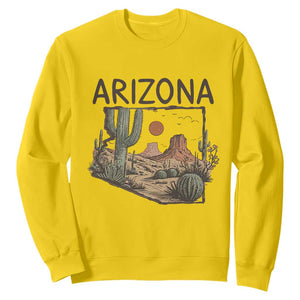 Arizona State Map Desert Landscape Cactus Southwest Sweatshirt