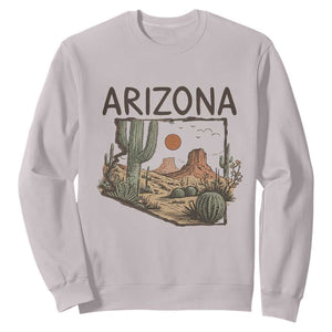 Arizona State Map Desert Landscape Cactus Southwest Sweatshirt