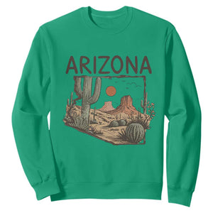 Arizona State Map Desert Landscape Cactus Southwest Sweatshirt
