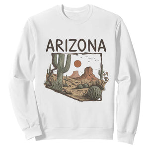 Arizona State Map Desert Landscape Cactus Southwest Sweatshirt