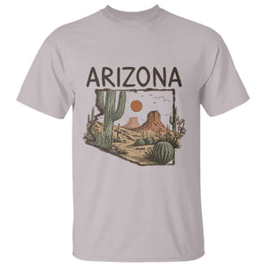 Arizona State Map Desert Landscape Cactus Southwest T Shirt