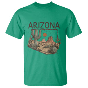 Arizona State Map Desert Landscape Cactus Southwest T Shirt