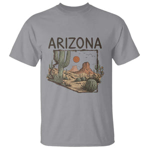 Arizona State Map Desert Landscape Cactus Southwest T Shirt