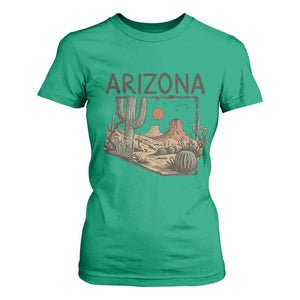 Arizona State Map Desert Landscape Cactus Southwest T Shirt For Women