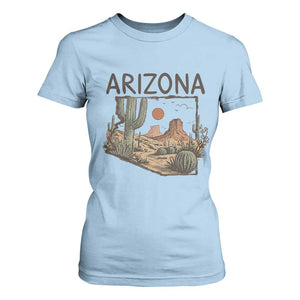 Arizona State Map Desert Landscape Cactus Southwest T Shirt For Women