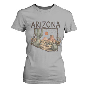 Arizona State Map Desert Landscape Cactus Southwest T Shirt For Women