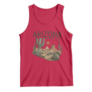 Arizona State Map Desert Landscape Cactus Southwest Tank Top