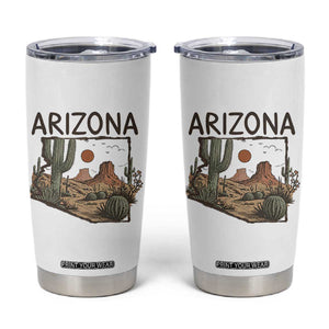 Arizona State Map Desert Landscape Cactus Southwest Tumbler Cup