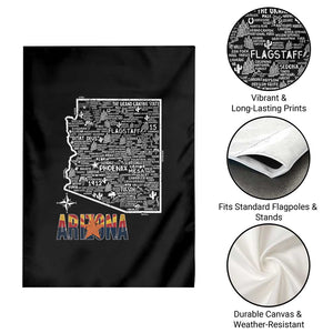 Arizona Map Phoenix Sedona Tucson Southwest Travel Garden Flag