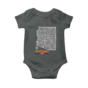 Arizona Map Phoenix Sedona Tucson Southwest Travel Baby Onesie