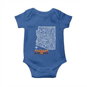Arizona Map Phoenix Sedona Tucson Southwest Travel Baby Onesie