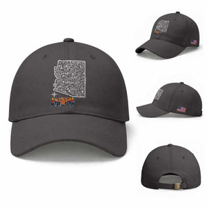 Arizona Map Phoenix Sedona Tucson Southwest Travel Baseball Cap
