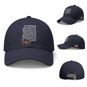 Arizona Map Phoenix Sedona Tucson Southwest Travel Baseball Cap