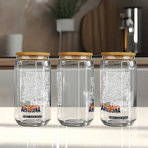 Arizona Map Phoenix Sedona Tucson Southwest Travel Glass Can