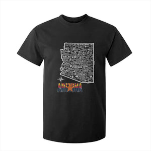 Arizona Map Phoenix Sedona Tucson Southwest Travel T Shirt For Kid