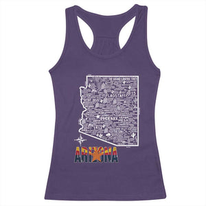 Arizona Map Phoenix Sedona Tucson Southwest Travel Racerback Tank Top