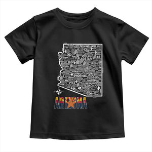 Arizona Map Phoenix Sedona Tucson Southwest Travel Toddler T Shirt