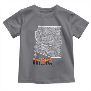 Arizona Map Phoenix Sedona Tucson Southwest Travel Toddler T Shirt