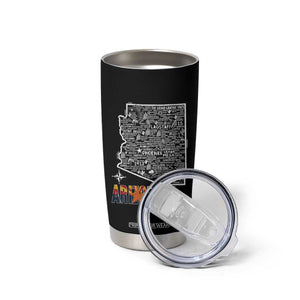 Arizona Map Phoenix Sedona Tucson Southwest Travel Tumbler Cup