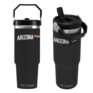 Vintage Arizona AZ State Flag Flip Straw Tumbler