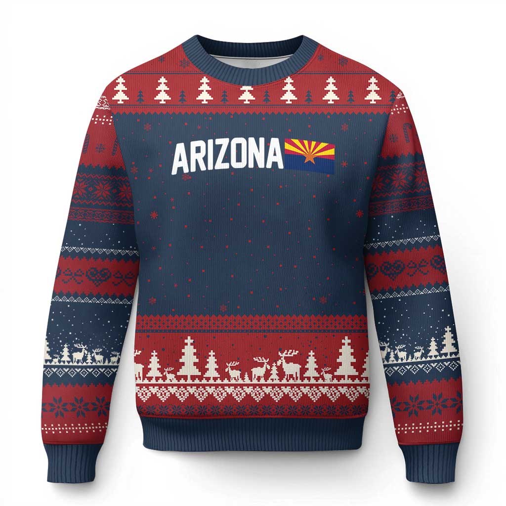 Vintage Arizona AZ State Flag Ugly Christmas Sweater