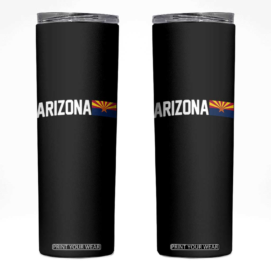 Vintage Arizona AZ State Flag Skinny Tumbler TS14 Black Print Your Wear