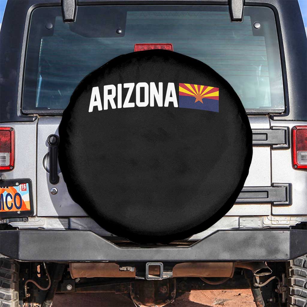 Vintage Arizona AZ State Flag Spare Tire Cover TS14 No hole Black Print Your Wear