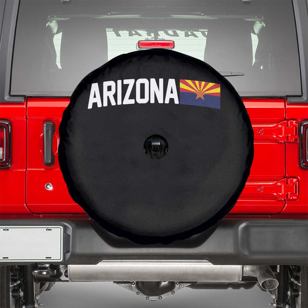 Vintage Arizona AZ State Flag Spare Tire Cover TS14 Black Print Your Wear