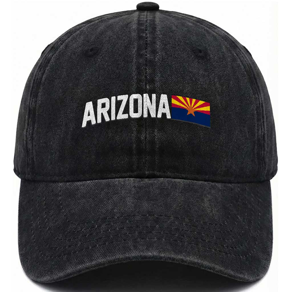 Vintage Arizona AZ State Flag Washed Cotton Baseball Cap