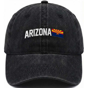 Vintage Arizona AZ State Flag Washed Cotton Baseball Cap