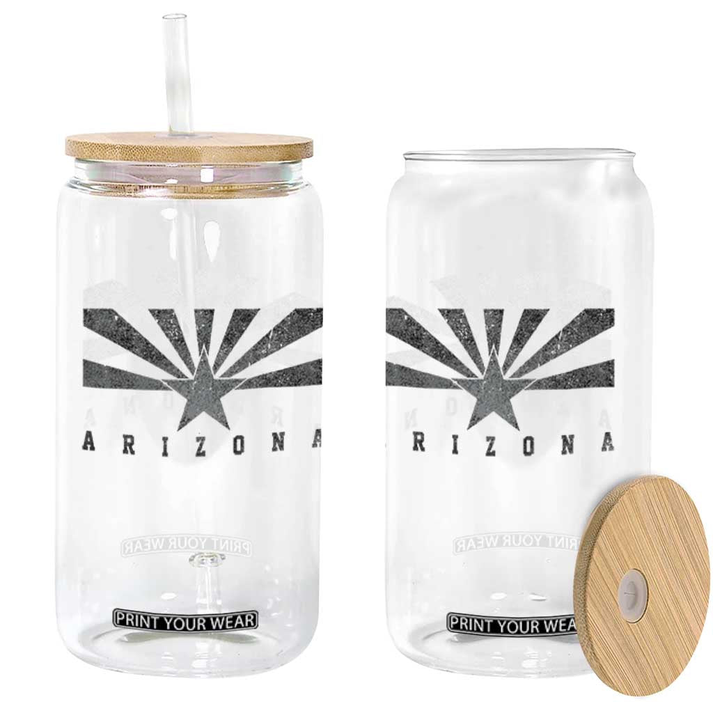 Arizona State Flag Pride Southwest Heritage Americana Glass Can