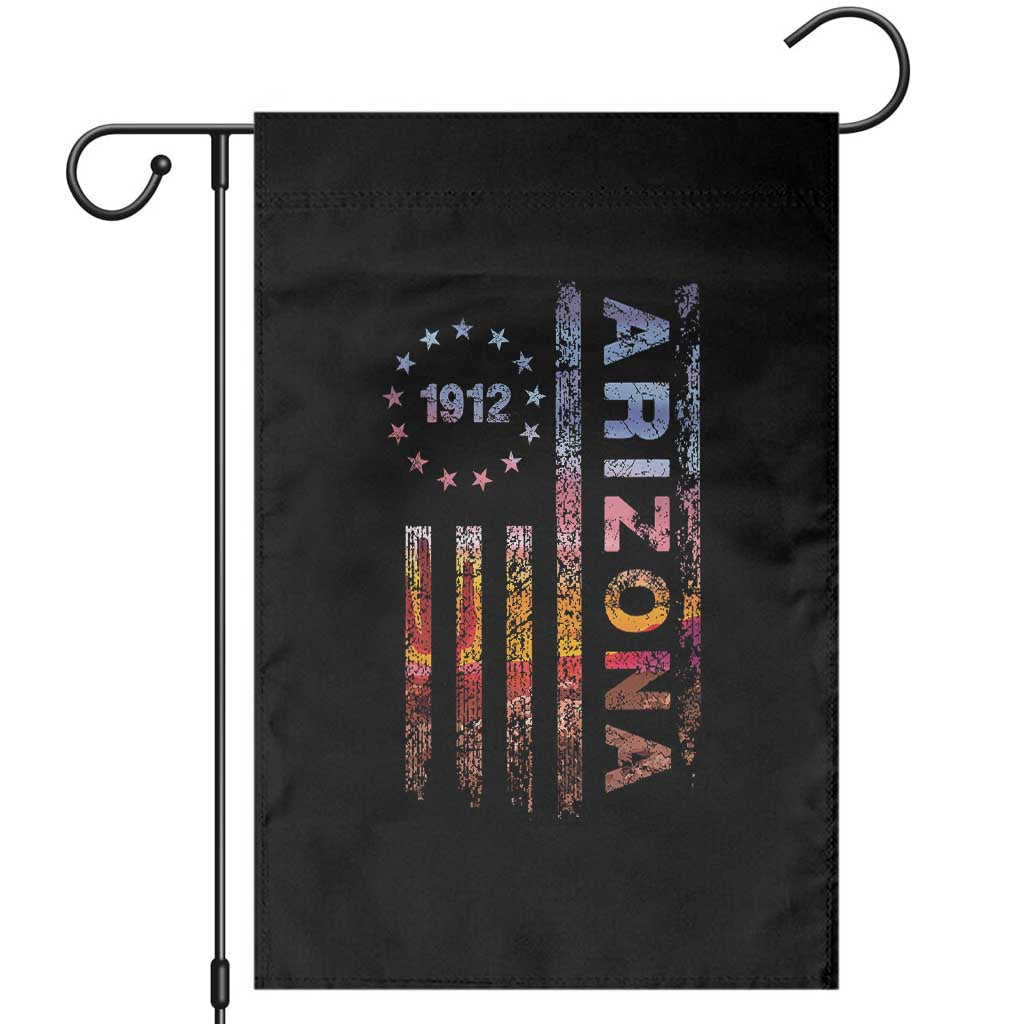 Arizona American Flag Pride Cactus Landscape Established 1912 Garden Flag