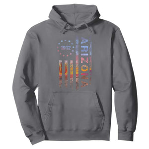 Arizona American Flag Pride Cactus Landscape Established 1912 Hoodie