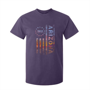 Arizona American Flag Pride Cactus Landscape Established 1912 T Shirt For Kid