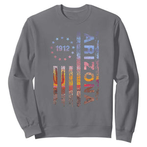 Arizona American Flag Pride Cactus Landscape Established 1912 Sweatshirt
